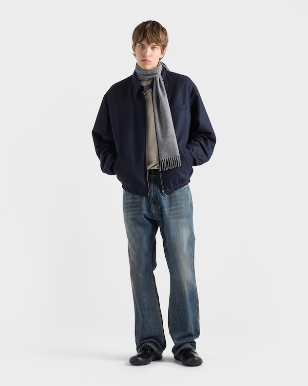 Re-Wool blouson jacket - Navy Re-Wool blouson jacket - Navy