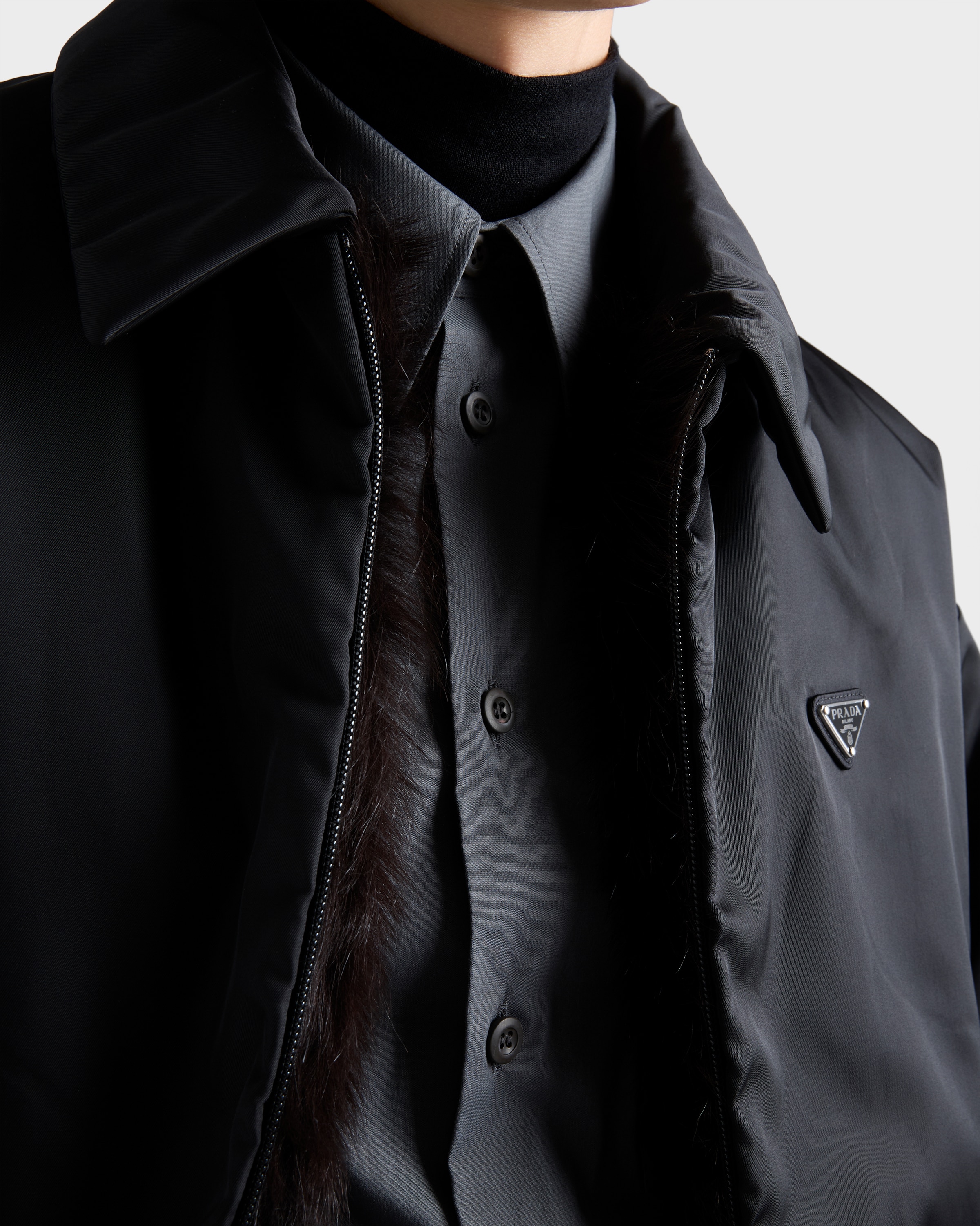 PRADA プラダ　ナイロンコート　ジャケット　ブラック　ボタン ブラック Re-nylon ジャケット | PRADA - 日本