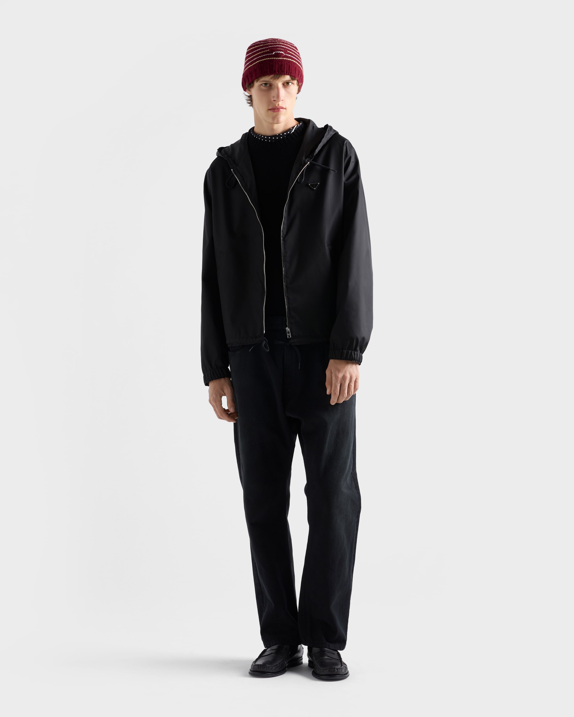 ブラック Re-nylon ジャケット | PRADA - 日本