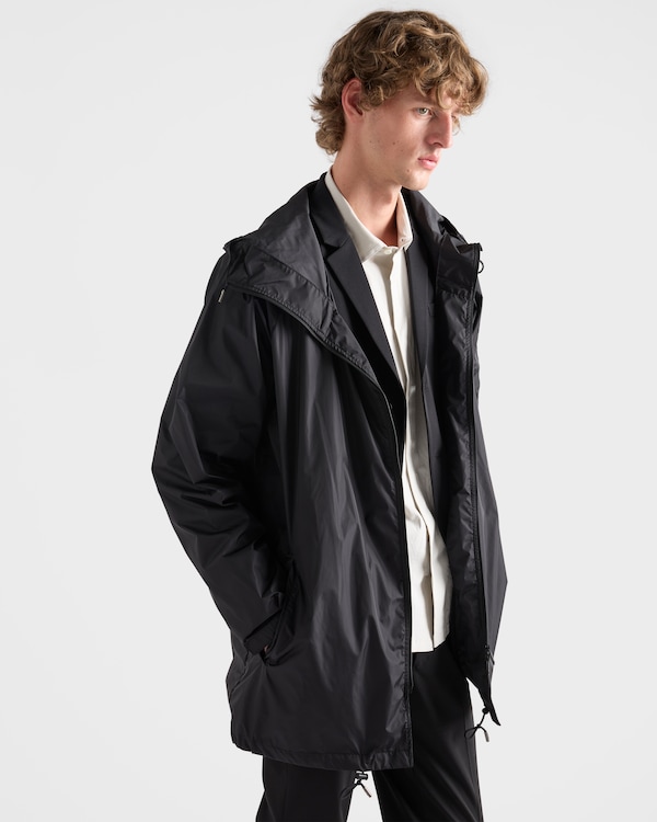 Short technical fabric jacket - Black Short technical fabric jacket - Black