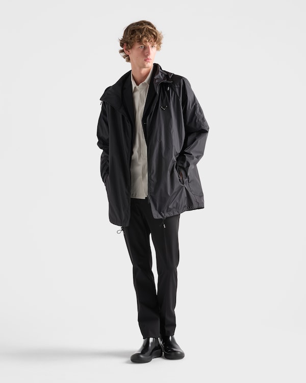 Short technical fabric jacket - Black Short technical fabric jacket - Black
