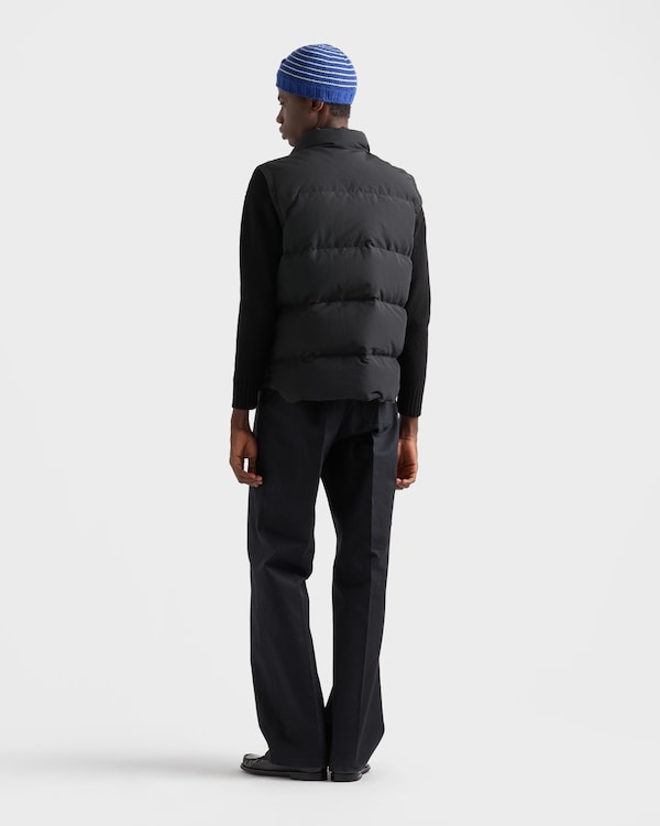 Technical fabric down vest - Black Technical fabric down vest - Black