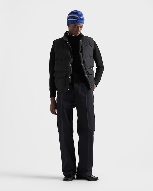 Technical fabric down vest - Black Technical fabric down vest - Black