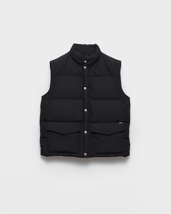 Technical fabric down vest - Black Technical fabric down vest - Black
