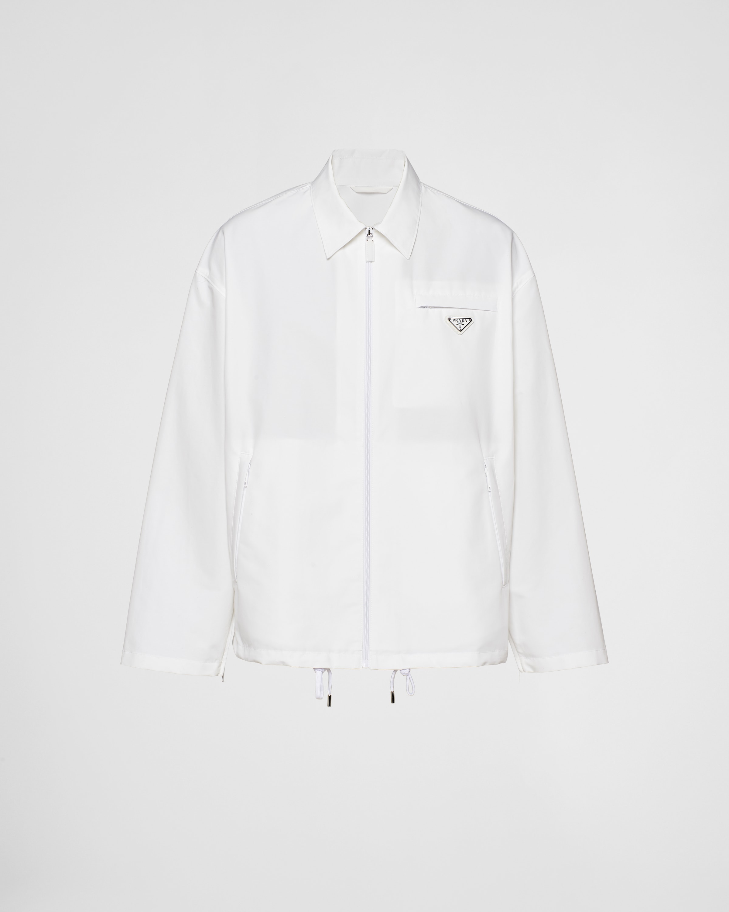 Prada Technical Poplin Jacket In White