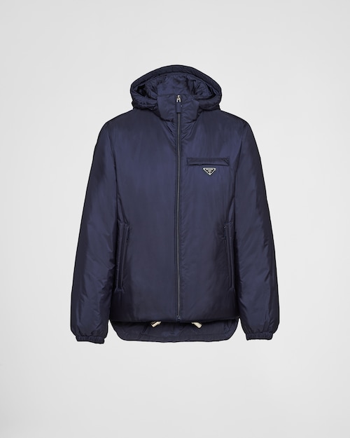 Blue Re-Nylon puffer jacket | Prada