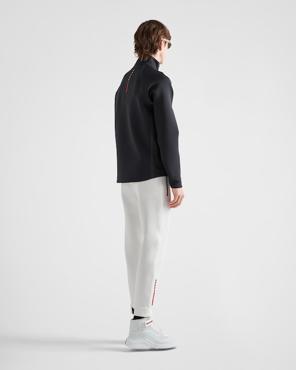 Recycled double jersey zip-up jacket Recycled double jersey zip-up jacket