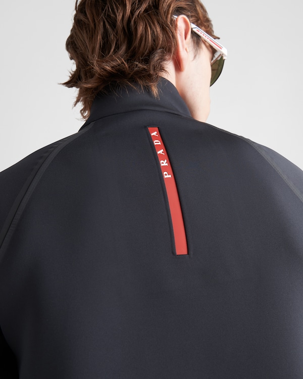 Recycled double jersey zip-up jacket Recycled double jersey zip-up jacket