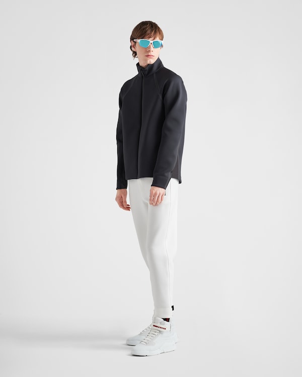 Recycled double jersey zip-up jacket Recycled double jersey zip-up jacket