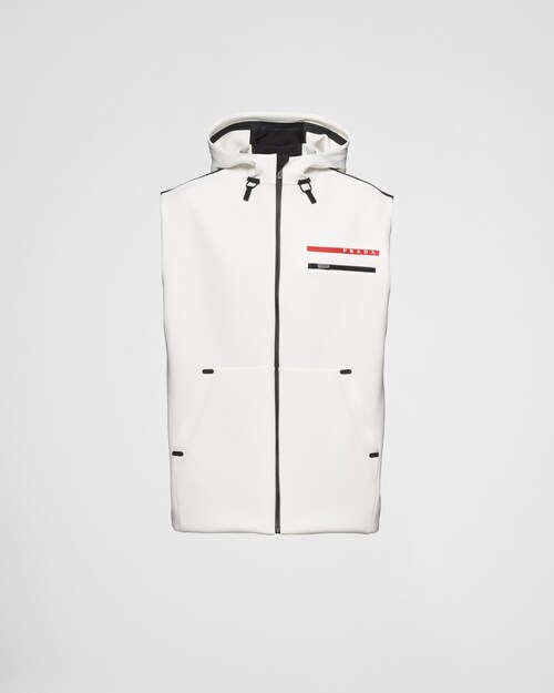 Prada Recycled technical jersey hoodie with heat-sealed tape 1