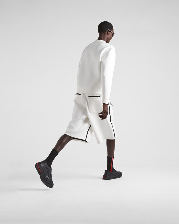 Sweatshirt aus Funktionsgewebe - Weiss Sweatshirt aus Funktionsgewebe - Weiss