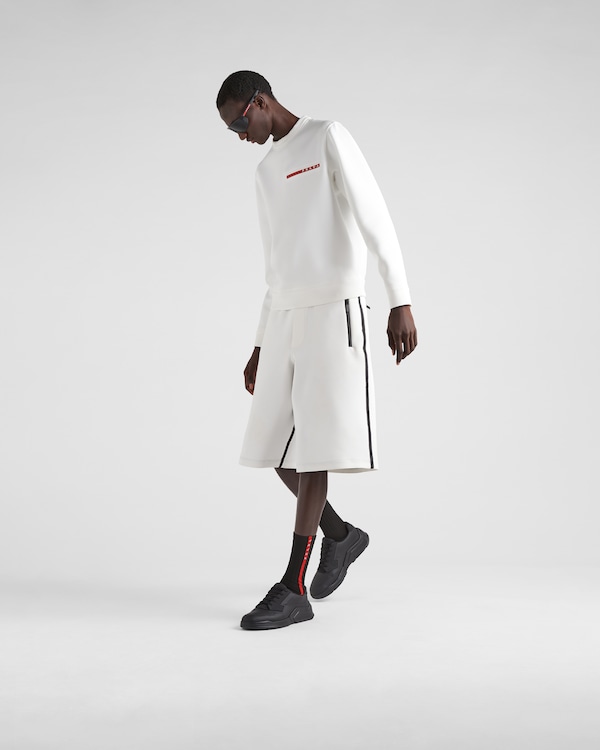 Sweatshirt aus Funktionsgewebe - Weiss Sweatshirt aus Funktionsgewebe - Weiss