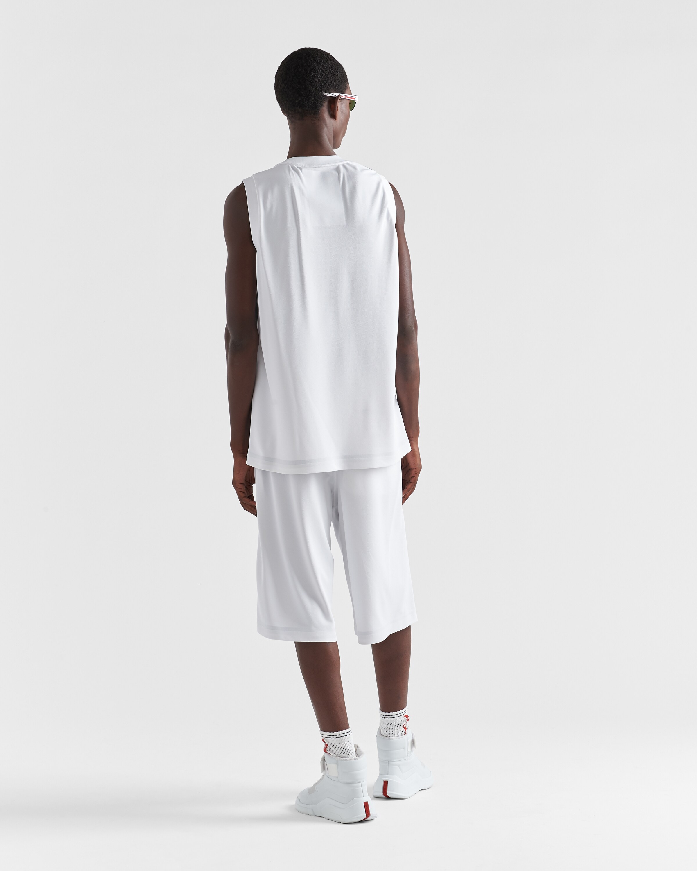 Prada 热封带接缝珠地棉百慕大短裤 5