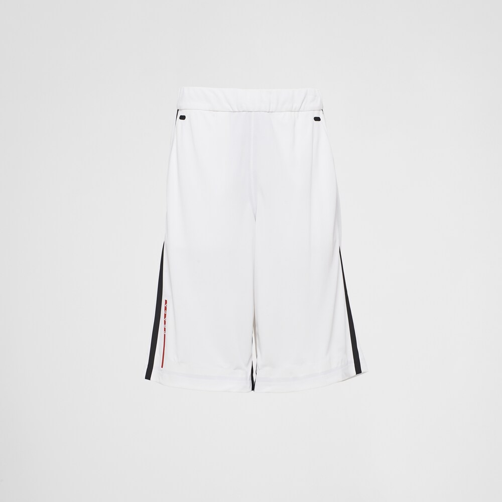 Prada 热封带接缝珠地棉百慕大短裤 1