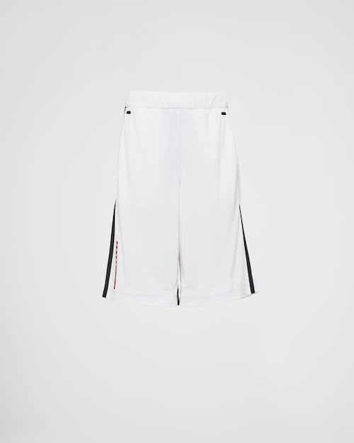 Prada 热封带接缝珠地棉百慕大短裤 1