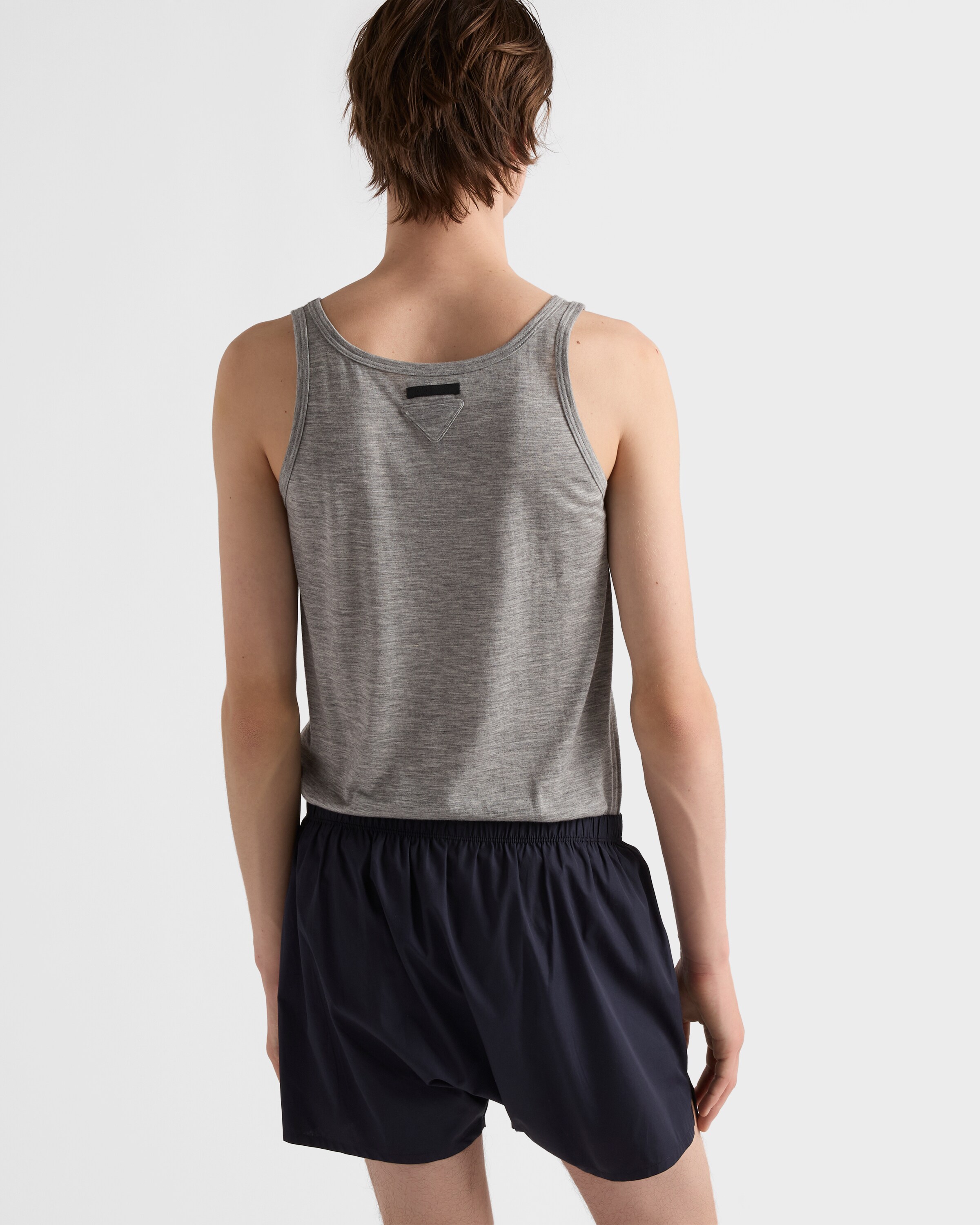 最終 PRADA ネイビー コットンテリー ショートパンツ 最終 PRADA ネイビー コットンテリー ショートパンツ