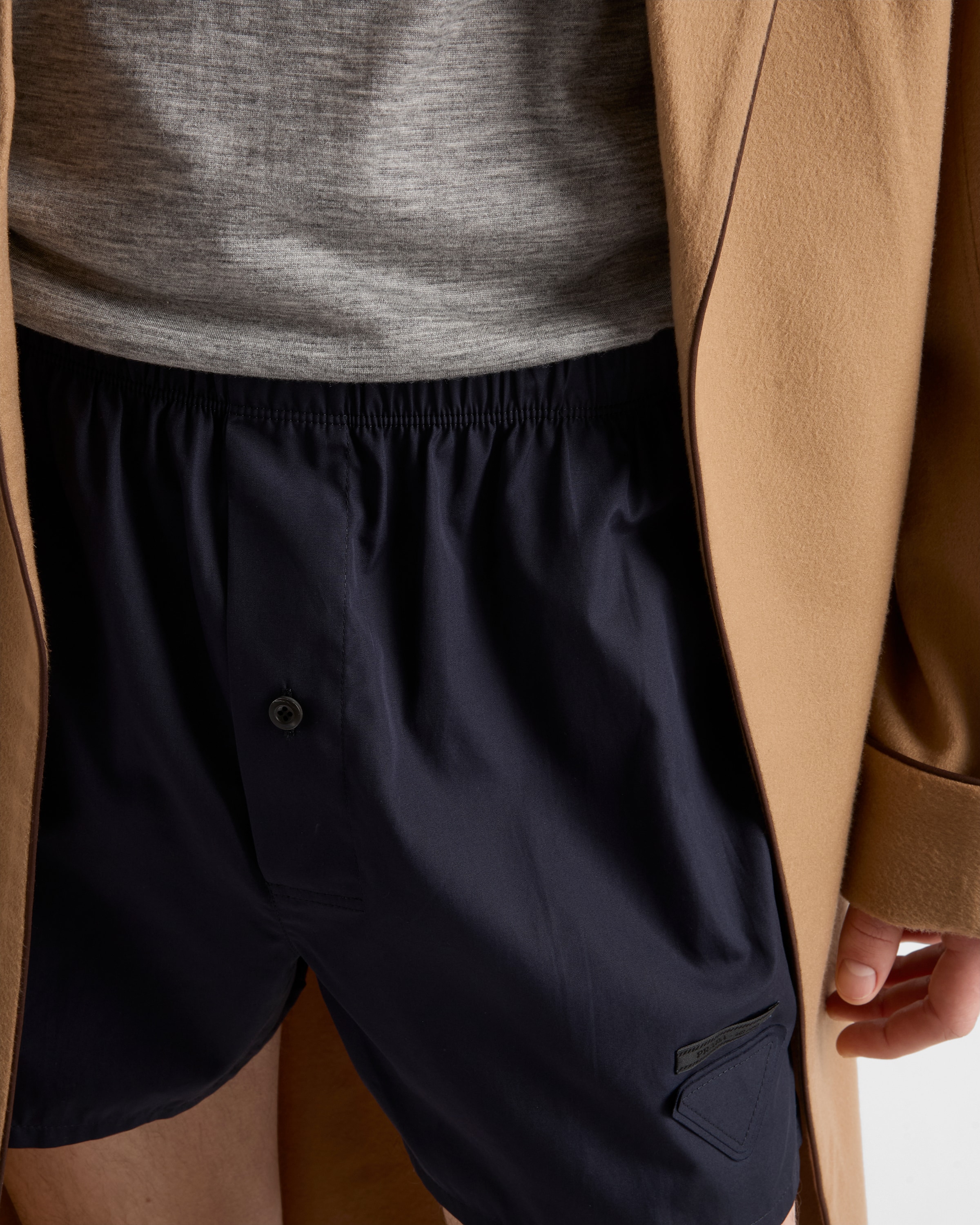 ネイビー コットン ボクサーショートパンツ | PRADA