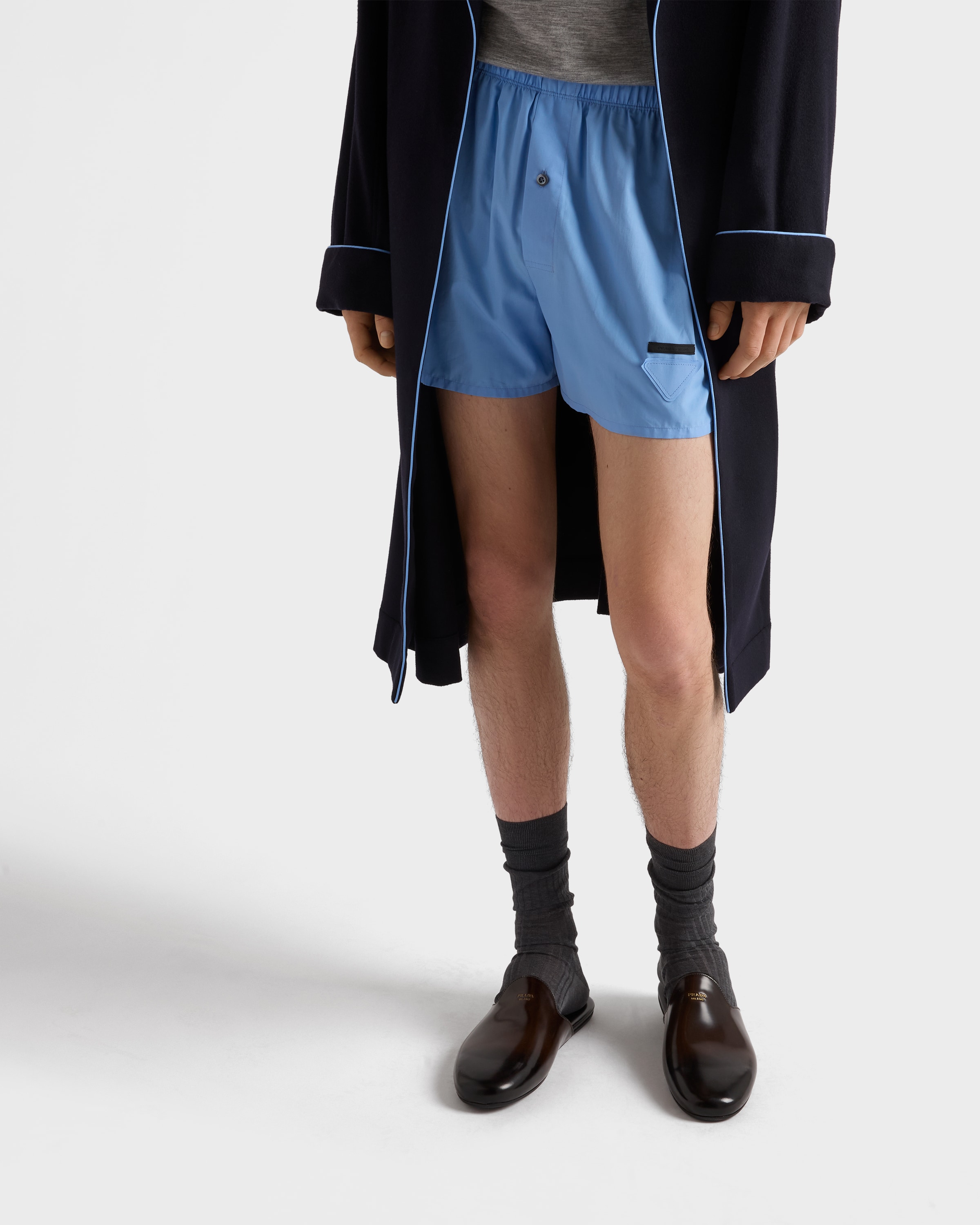 最終 PRADA ネイビー コットンテリー ショートパンツ 最終 PRADA ネイビー コットンテリー ショートパンツ メンズ