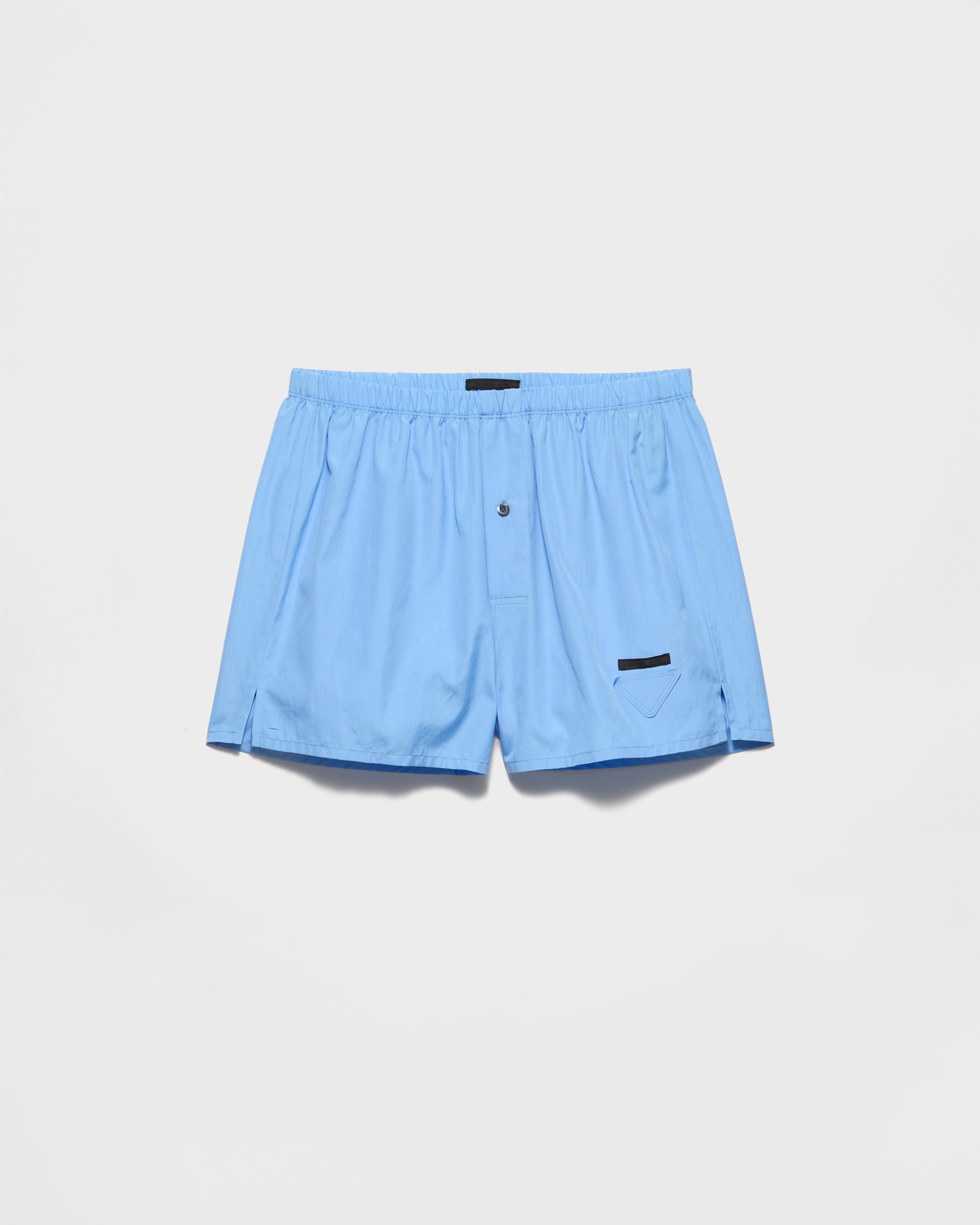 Prada Cotton Boxer Shorts, Man, Sapphire Blue, Size 4