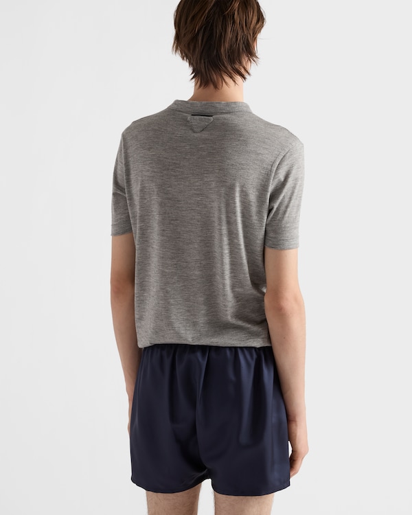 Silk boxer shorts - Navy Silk boxer shorts - Navy