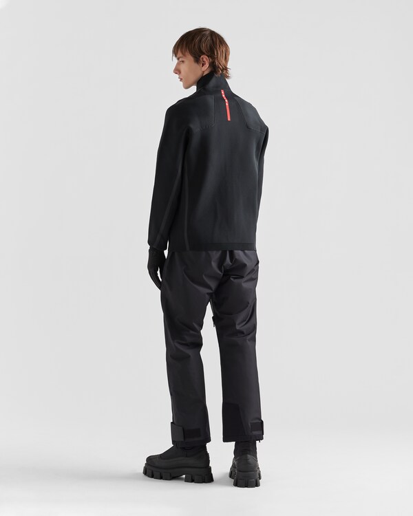 Techno knit turtleneck zip-up sweatshirt Techno knit turtleneck zip-up sweatshirt