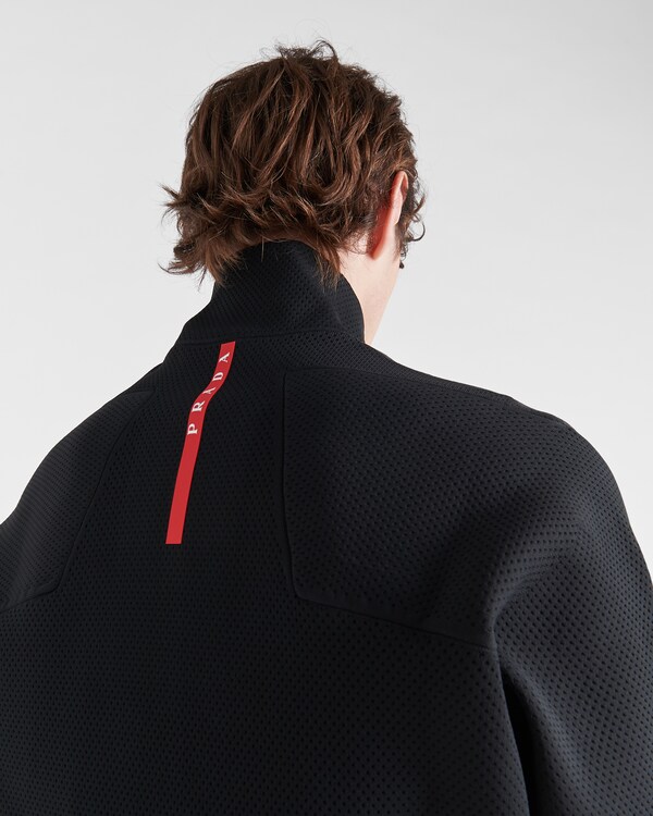 Techno knit turtleneck zip-up sweatshirt Techno knit turtleneck zip-up sweatshirt