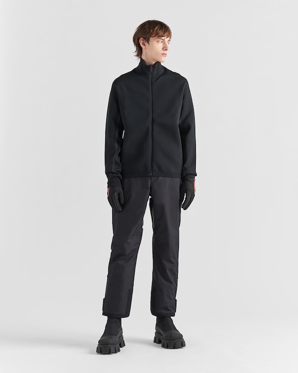 Techno knit turtleneck zip-up sweatshirt Techno knit turtleneck zip-up sweatshirt