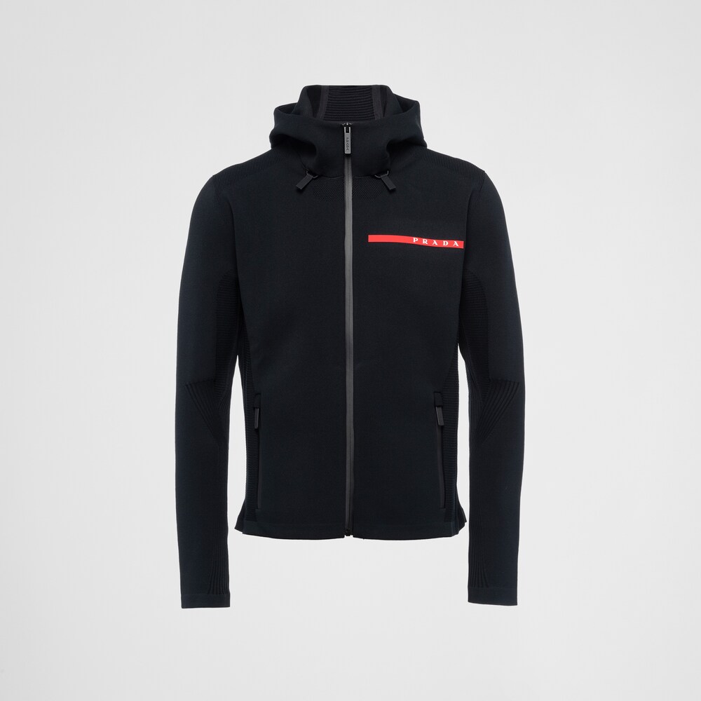 Prada Techno Piqué hoodie 1