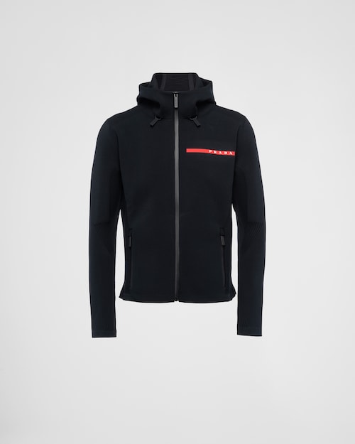Prada Techno Piqué hoodie 1