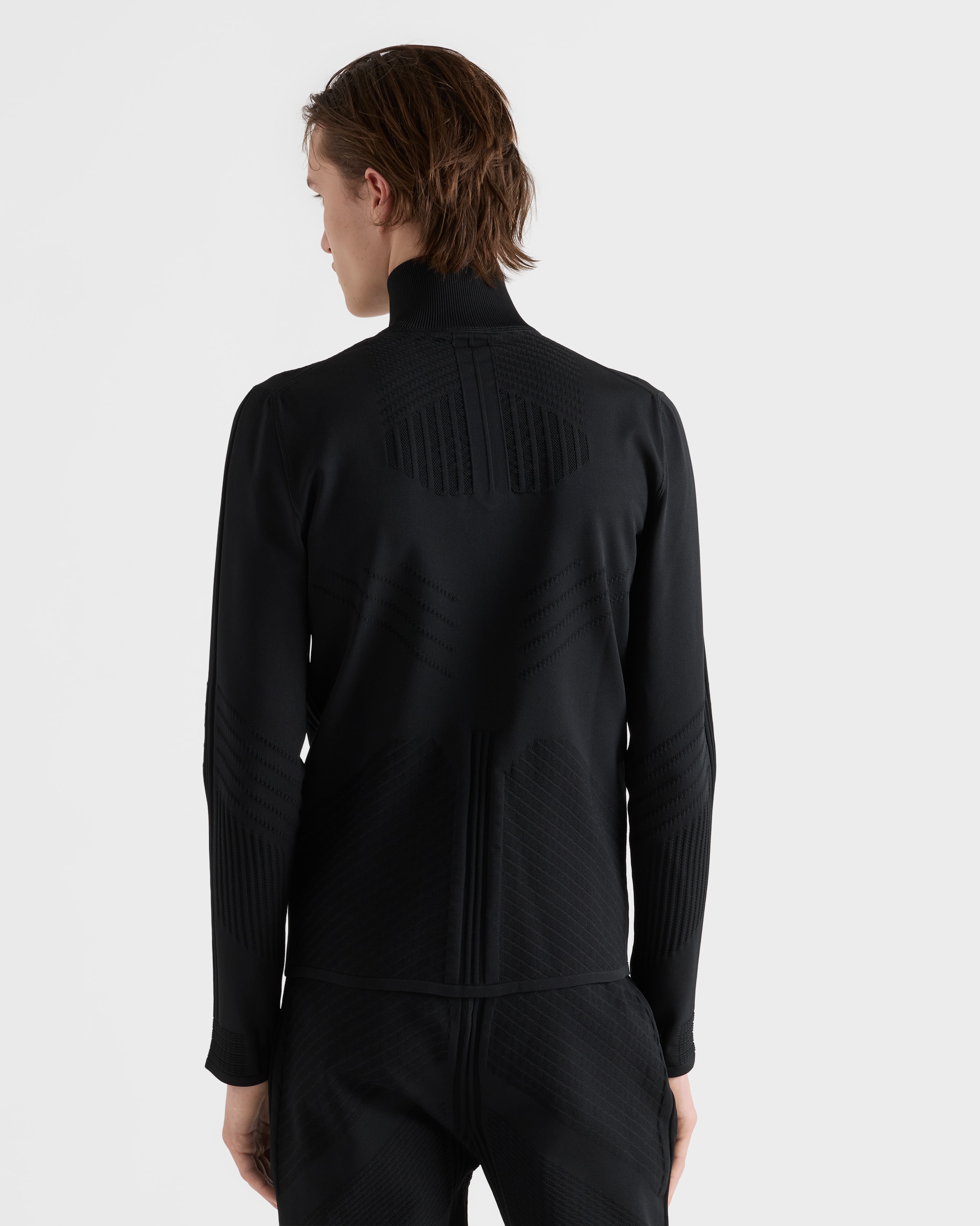 ブラック テクニカルニット タートルネック | PRADA