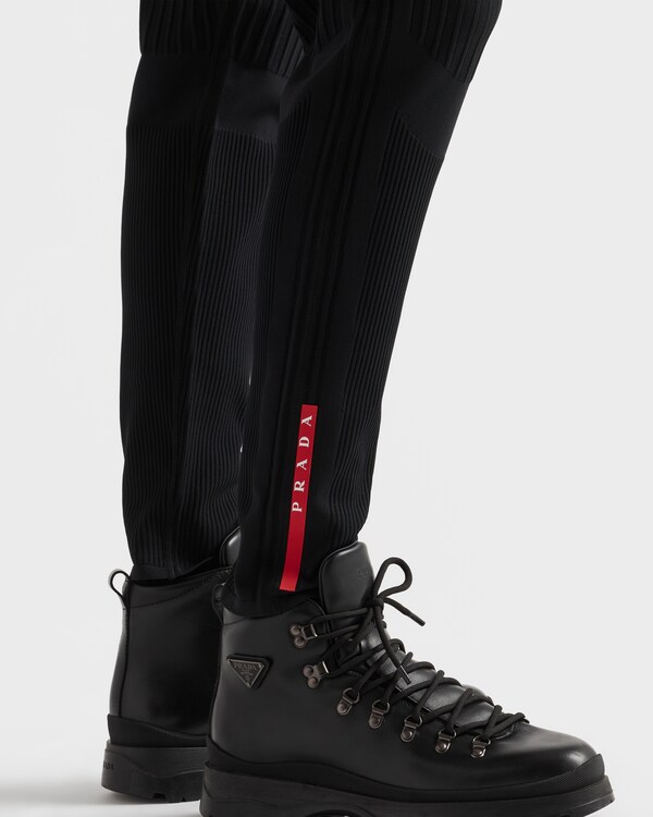 Technische Hose aus Techno-Strick - Schwarz Technische Hose aus Techno-Strick - Schwarz