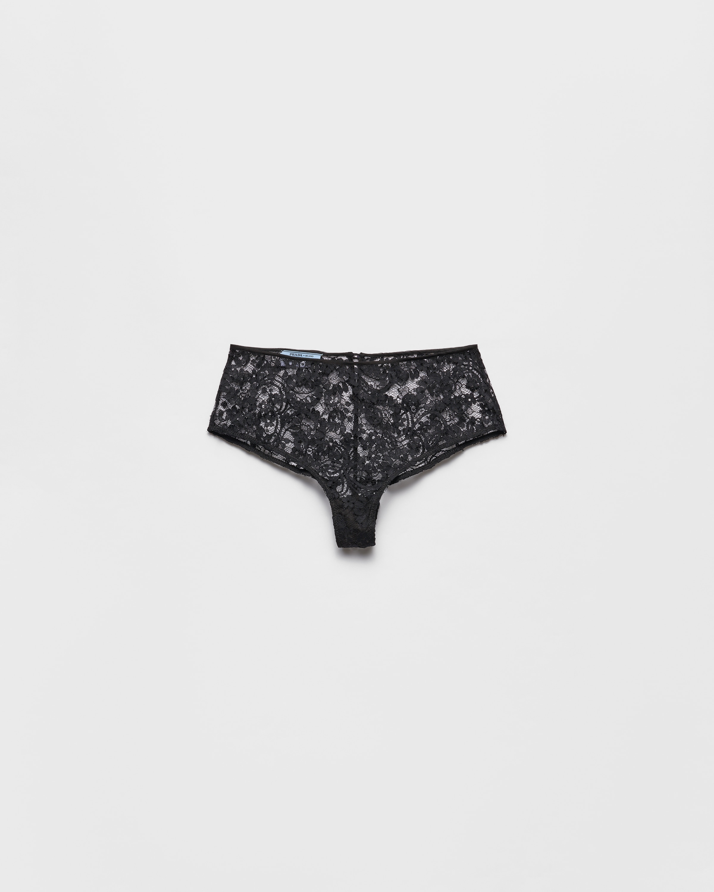 Prada Lace Hipster Panties, Woman, Black, Size 1