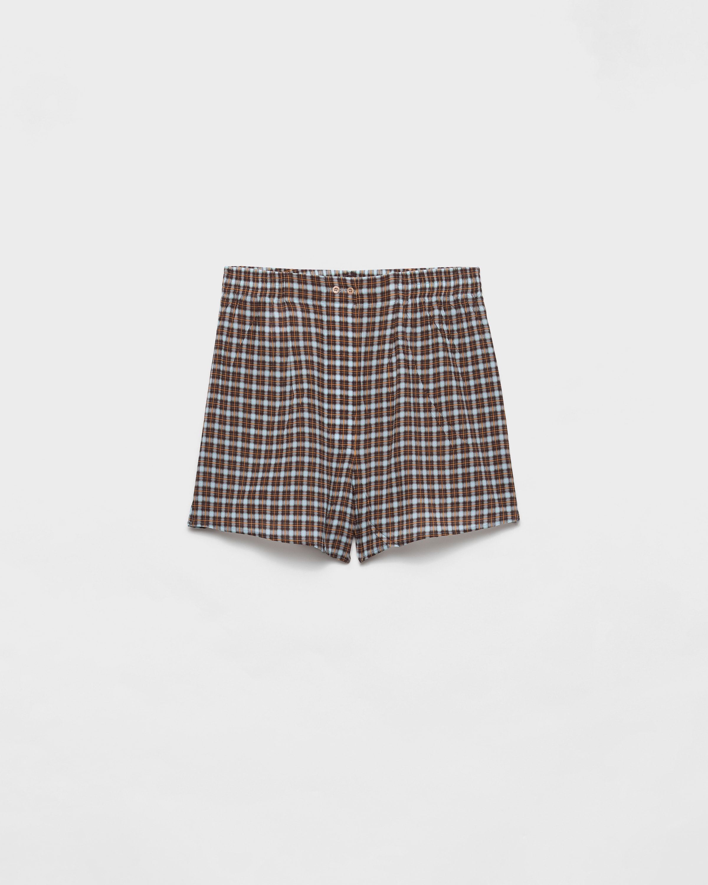 Prada Checked Georgette Shorts