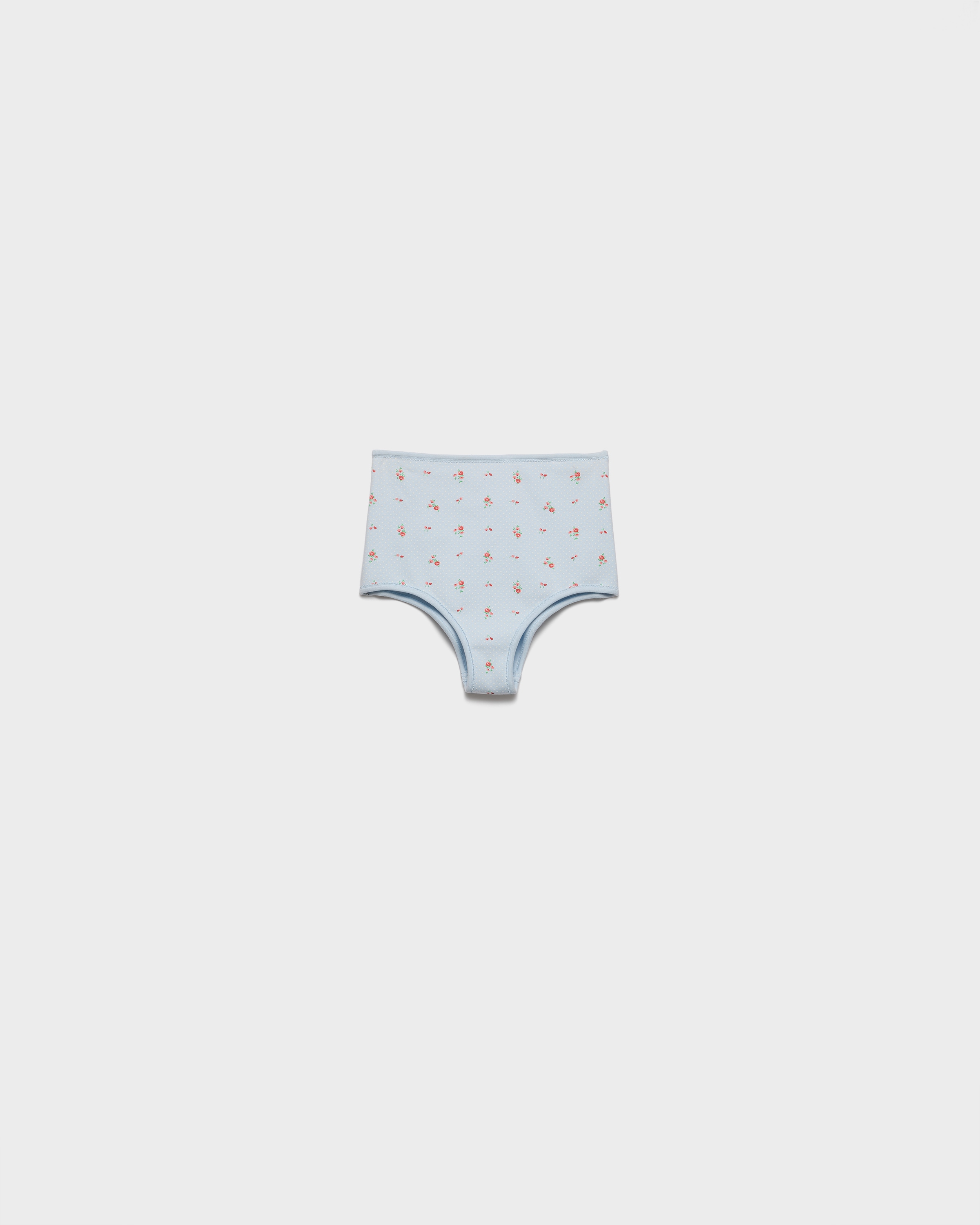 Floral print elasticized cotton panties