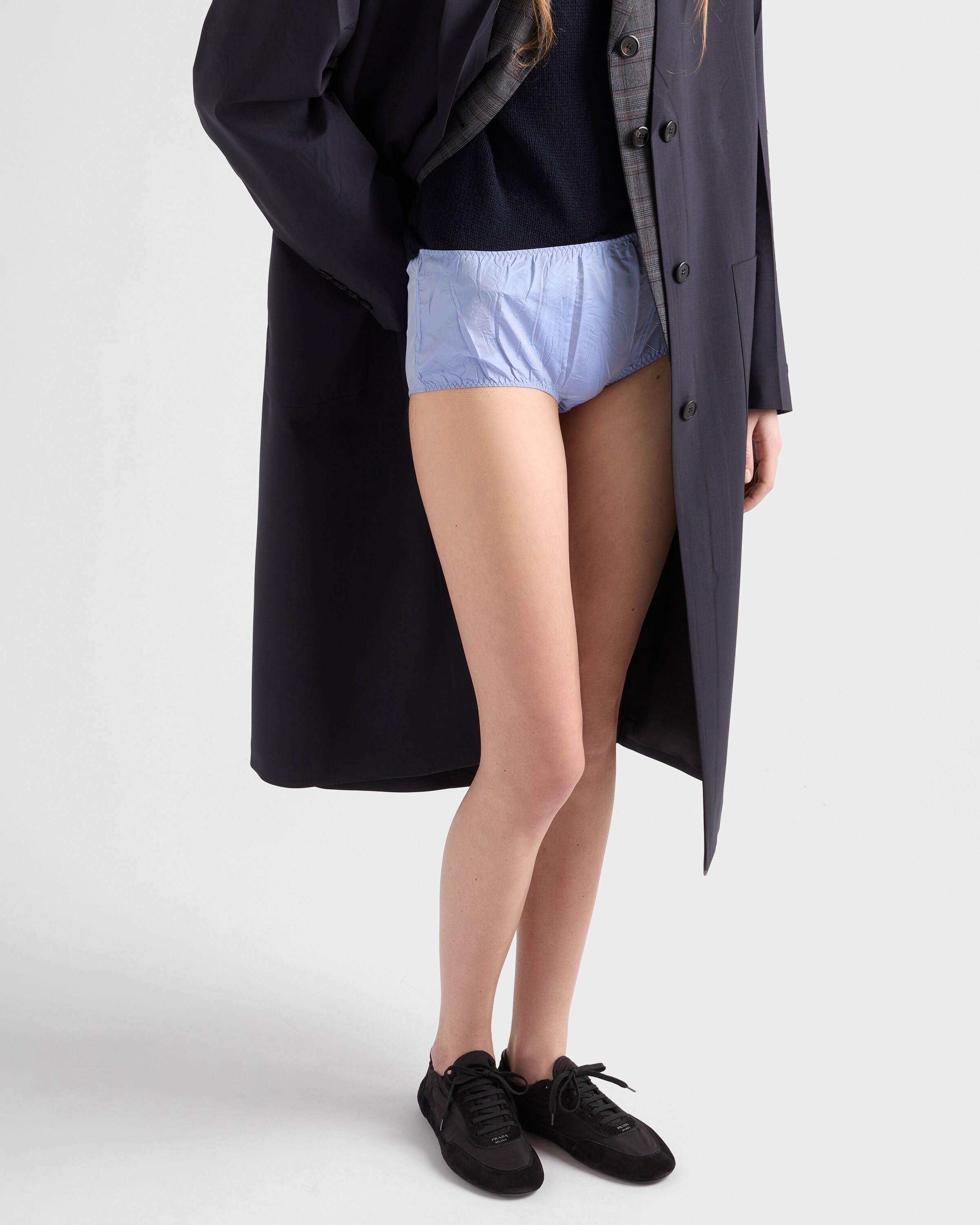 Periwinkle Blue Taffeta briefs | PRADA - United States