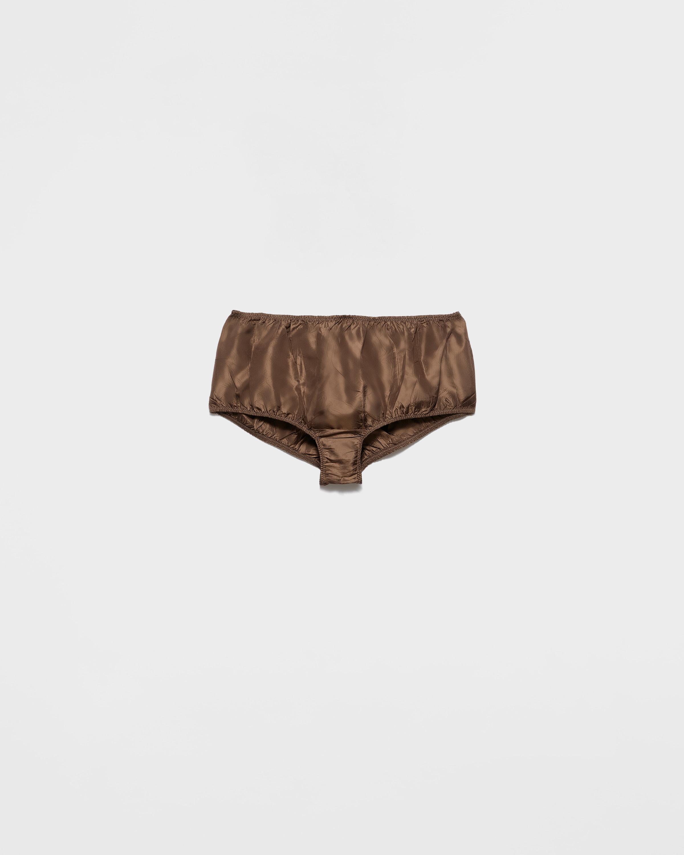 Cocoa Brown Taffeta briefs | PRADA - United States