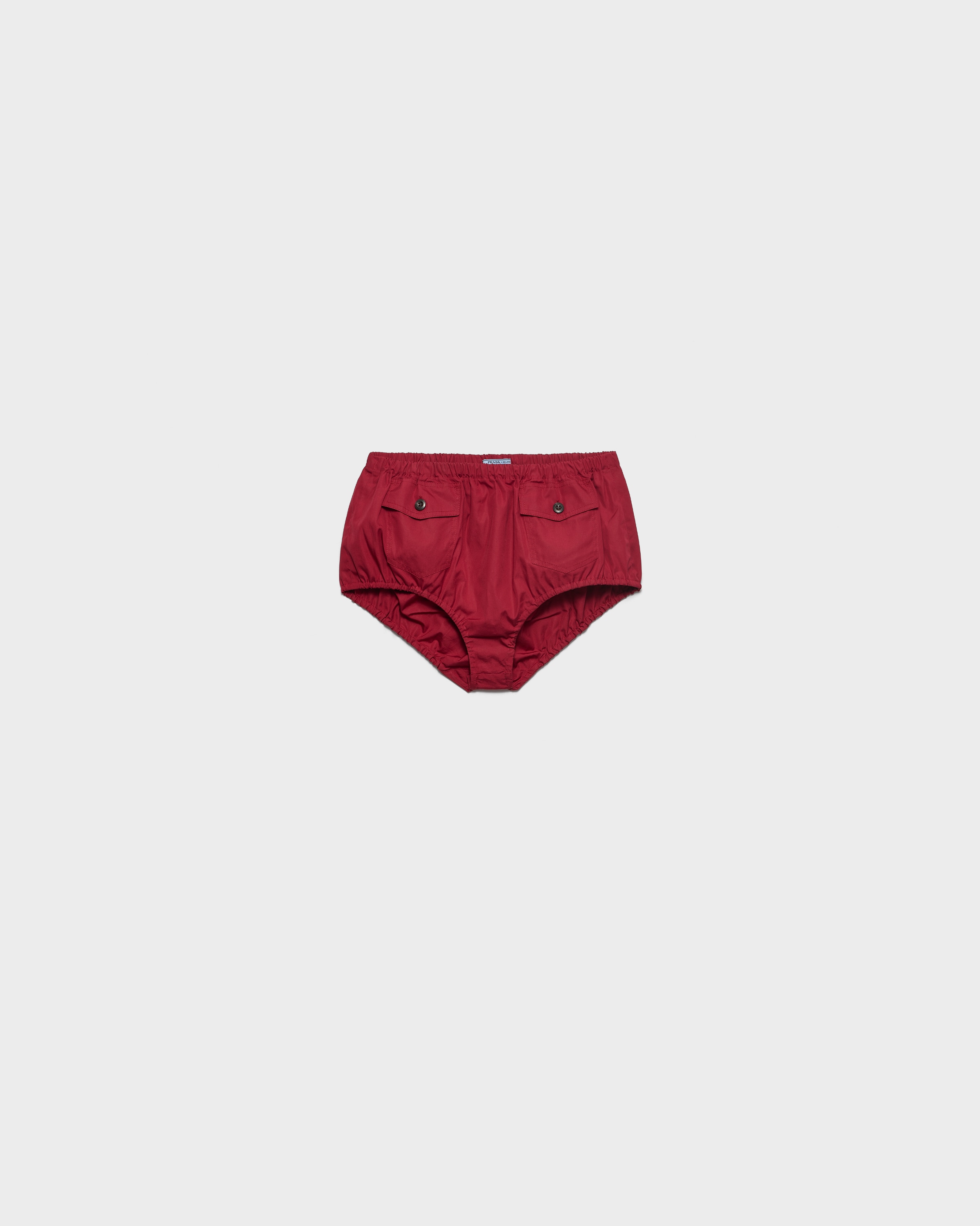 Ruby Red Poplin shorts | PRADA - United States