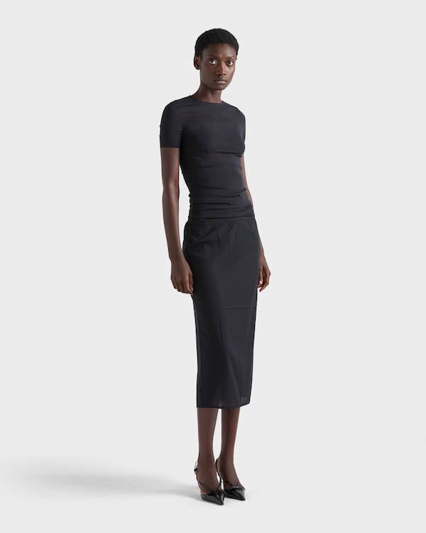 Silk chiffon slip - Black Silk chiffon slip - Black