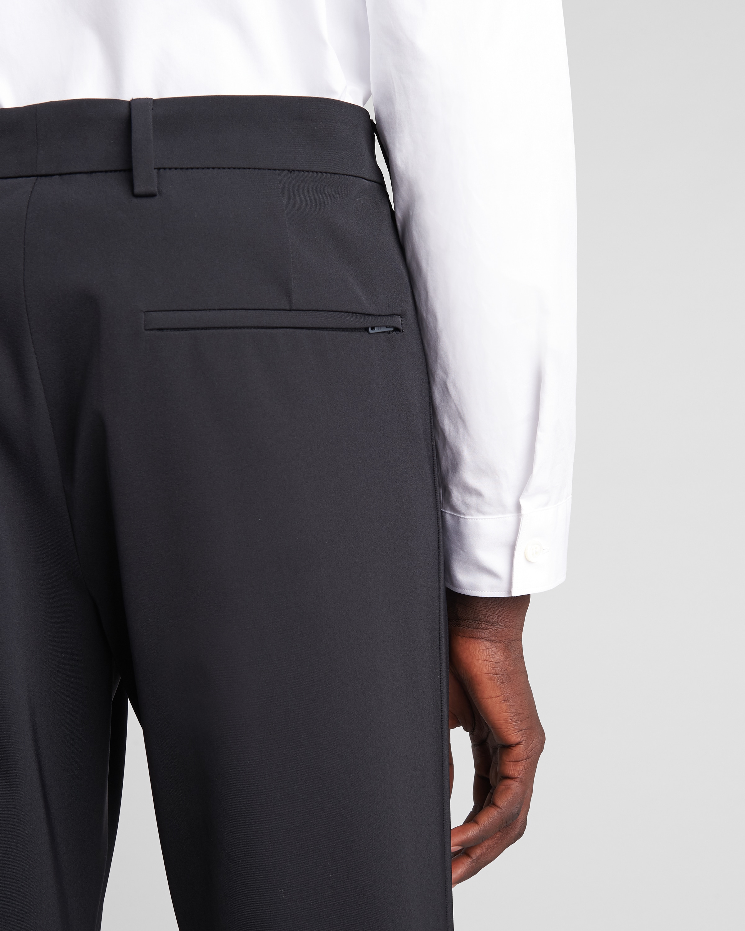 Black Stretch Technical Fabric Pants PRADA