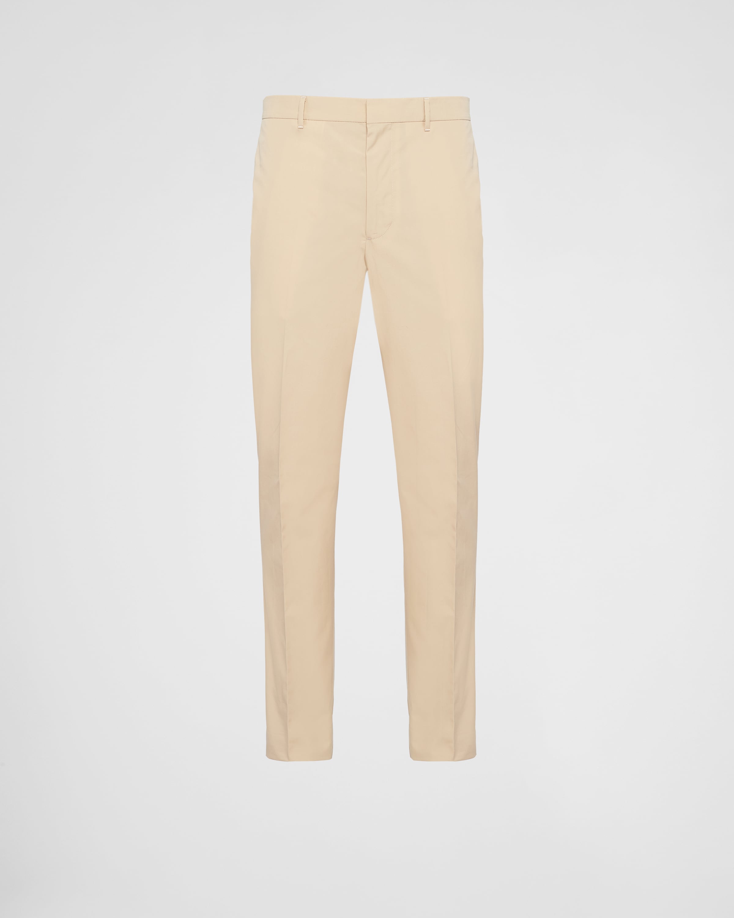 Prada Cotton Trousers In Gold