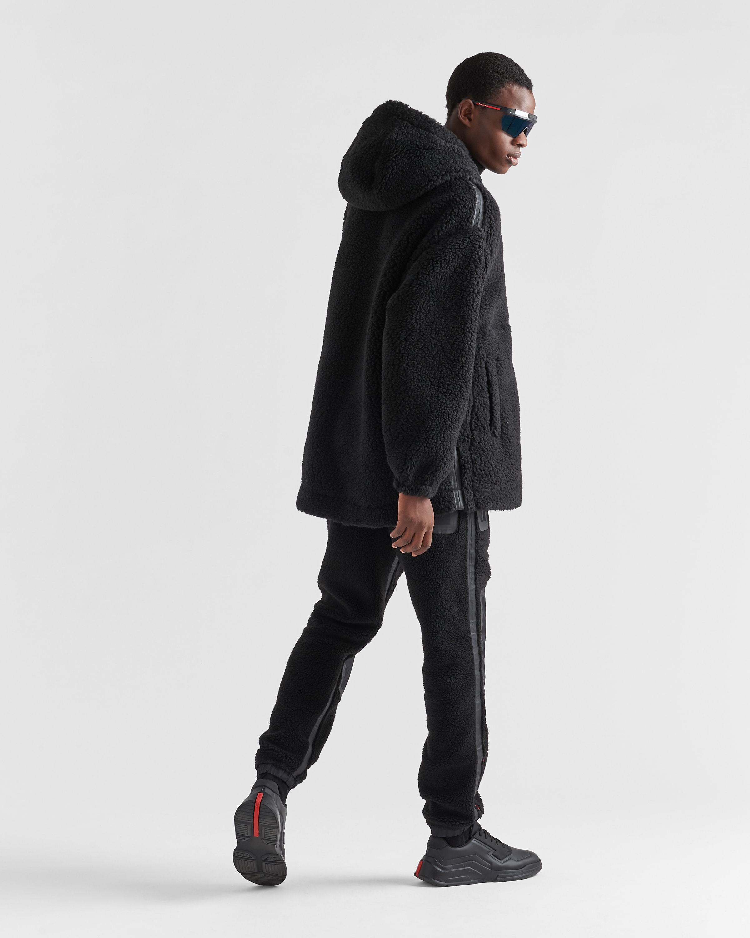 Black Technical fleece ski pants | PRADA