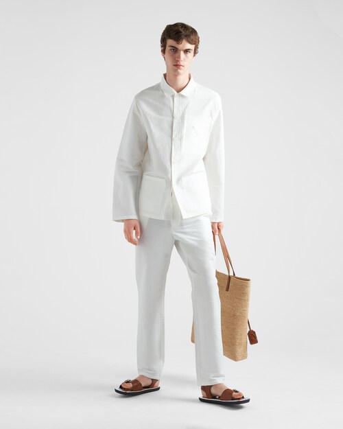 Prada Linen\u002Dblend pants 2