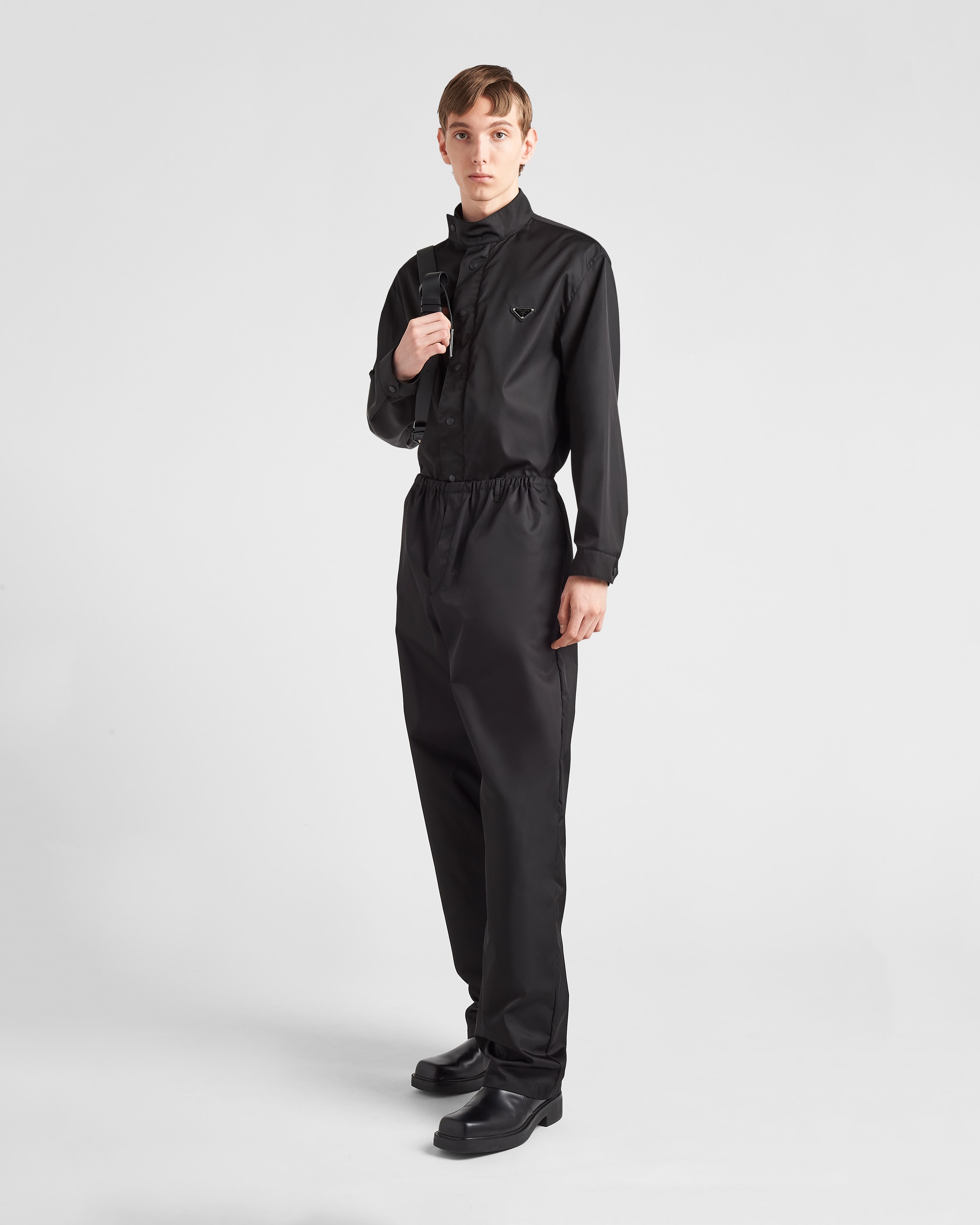 Black Re nylon Joggers PRADA