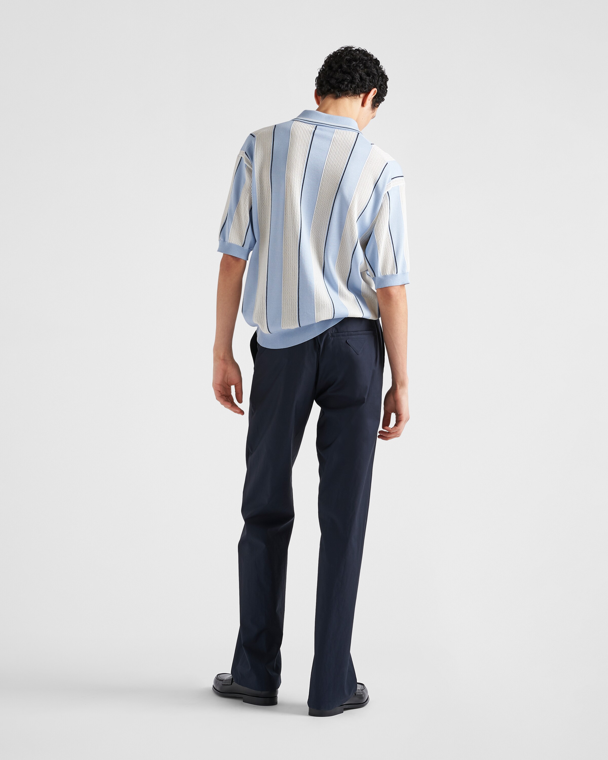 ネイビー コットン パンツ | PRADA