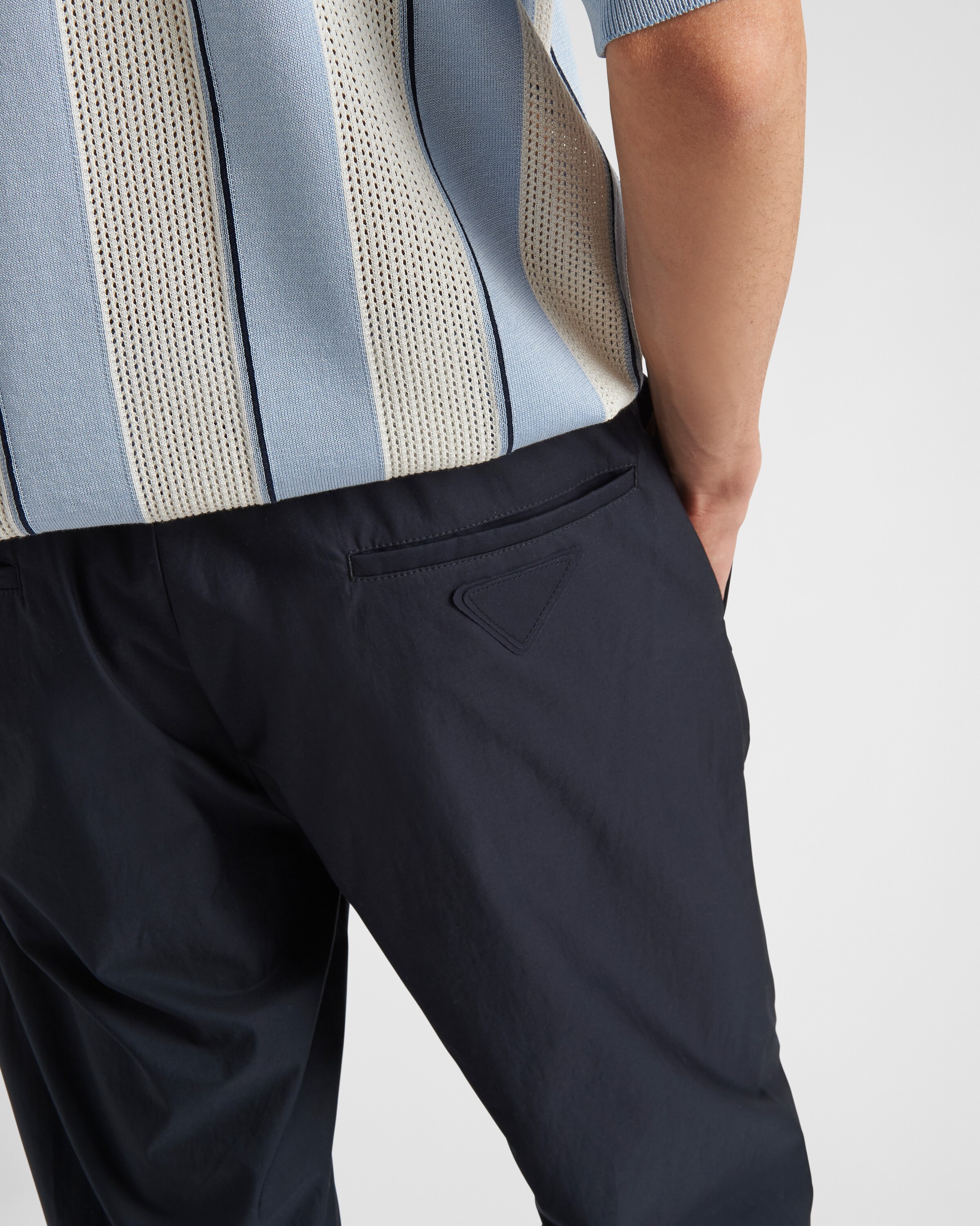 ネイビー コットン パンツ | PRADA