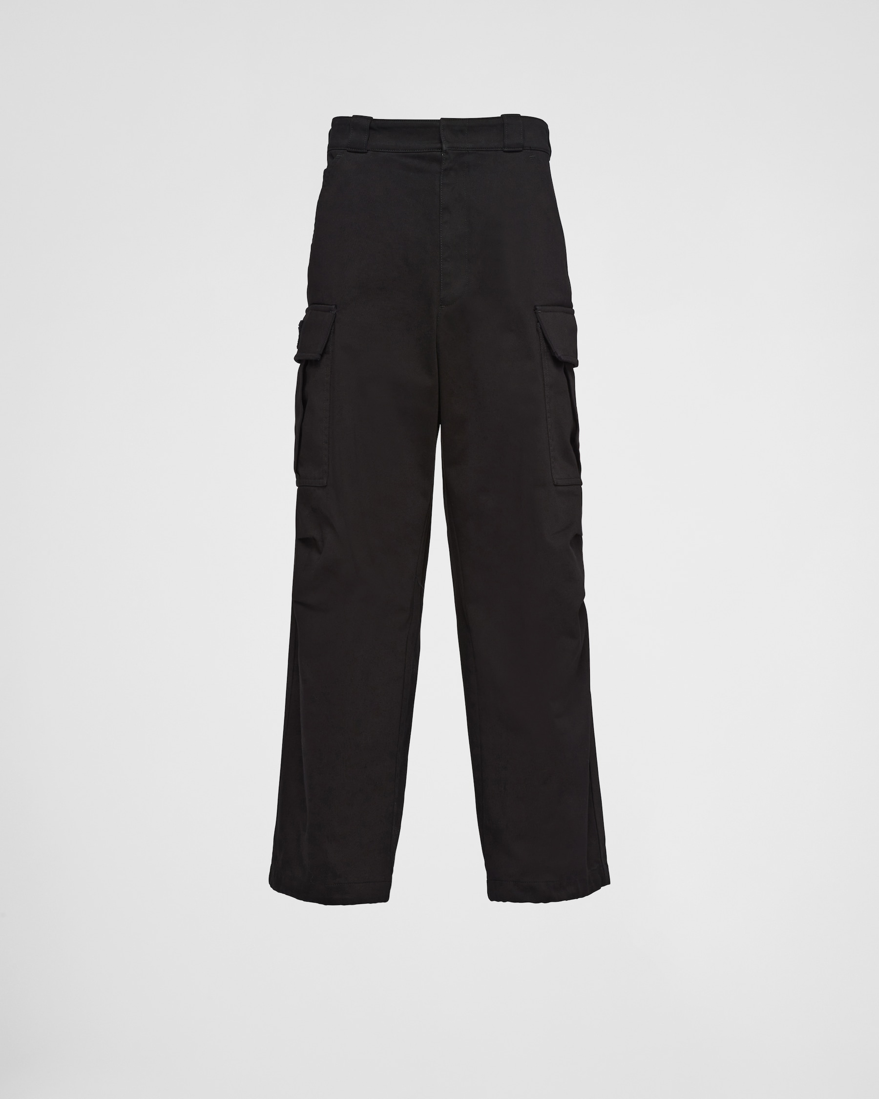 Prada Black Cotton Casual Pants