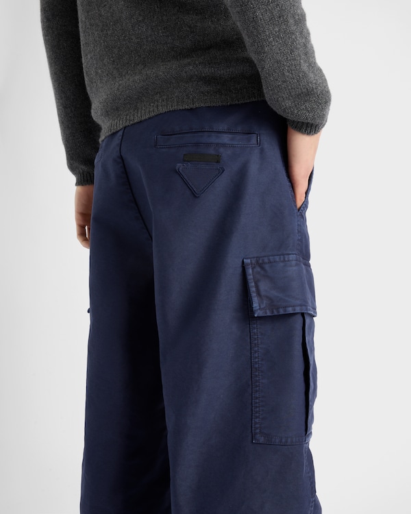 Pantalones cargo de algodón - Azul Pantalones cargo de algodón - Azul