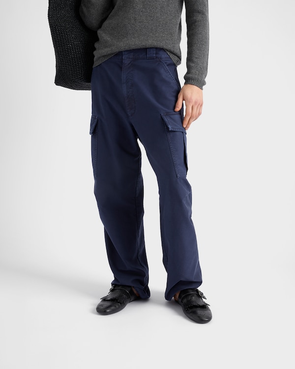 Pantalones cargo de algodón - Azul Pantalones cargo de algodón - Azul