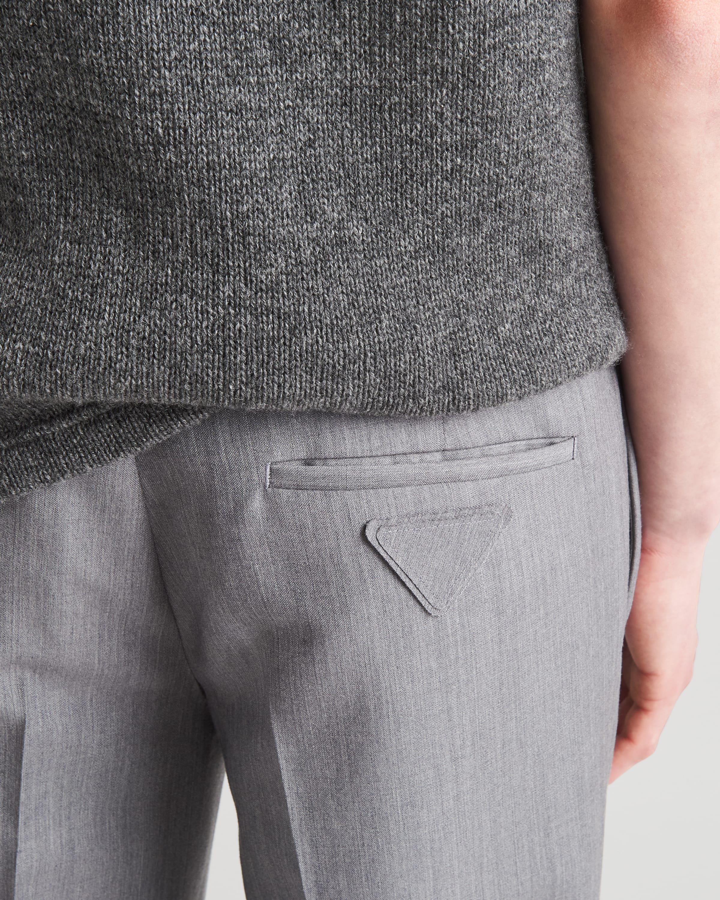 グレー モヘアウール パンツ | PRADA