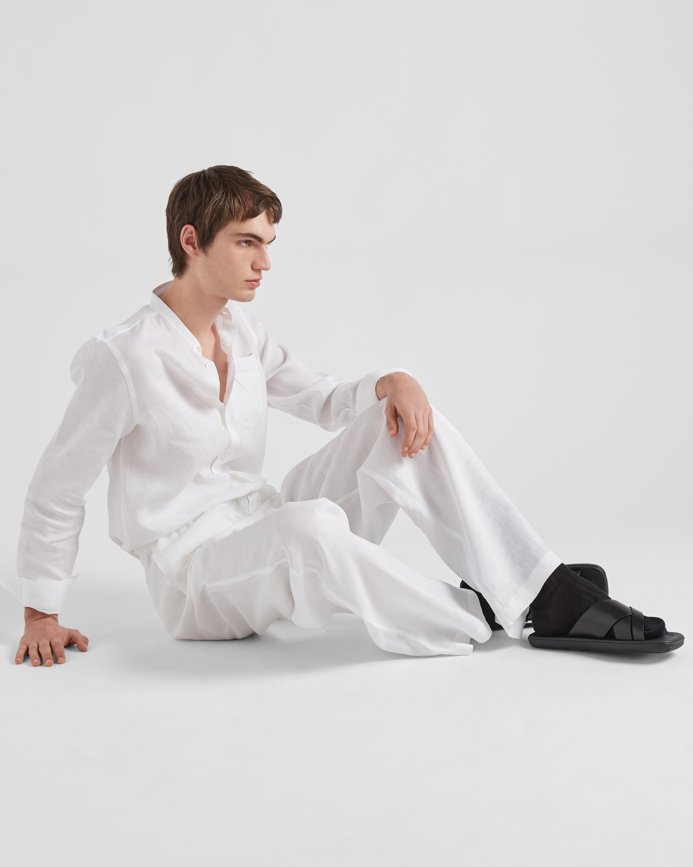 Prada Men White Neoprene Pant main image 1